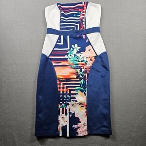 Baily Blue Dress Shoulderless Maxi Slim Fit Summer Womens Large